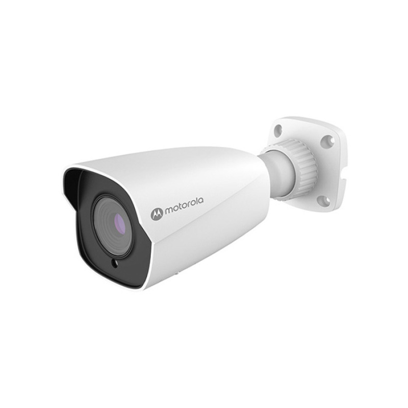 CAMARA IP MOTOROLA MTIBM055701 / BULLET METAL / LENTE FIJO / 5MP / IK10 / IP67 / ONVIF / POE / DNR 3D , HLC , BLC , IR INTELIGENTE / IR 50 M / CYBERSEGURIDAD GDRP / RANURA SD 128 GB
