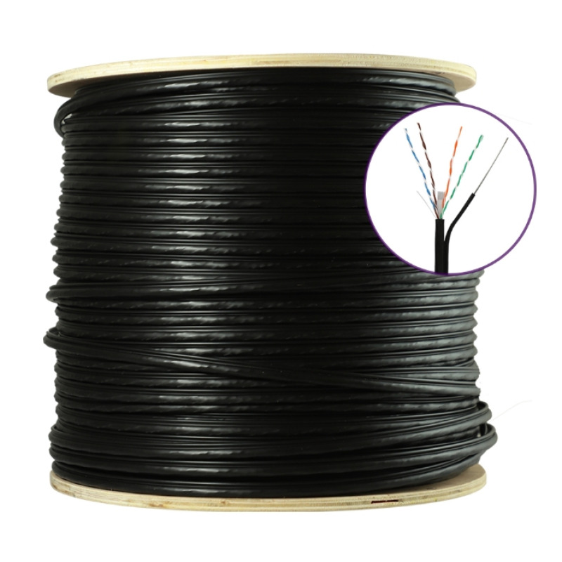 Enson 43164B305 cable de red Negro 305 m Cat6 U/UTP (UTP)