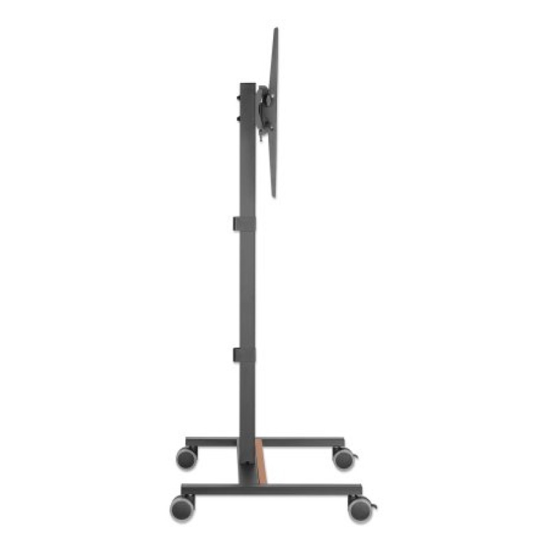 MANHATTAN 462068 - Soporte compacto para TV con ruedas Soporta un televisor de 34" a 55" de hasta 35 kg (77 lbs.), +/-10° de inclinación, diseño que ahorra espacio, negro/café image 4