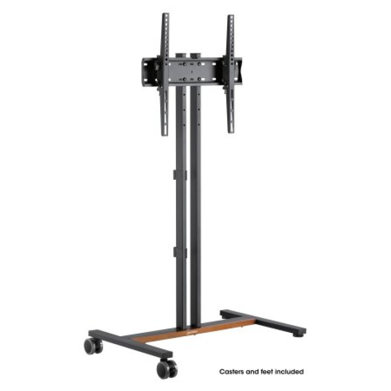 MANHATTAN 462068 - Soporte compacto para TV con ruedas Soporta un televisor de 34" a 55" de hasta 35 kg (77 lbs.), +/-10° de inclinación, diseño que ahorra espacio, negro/café image 5