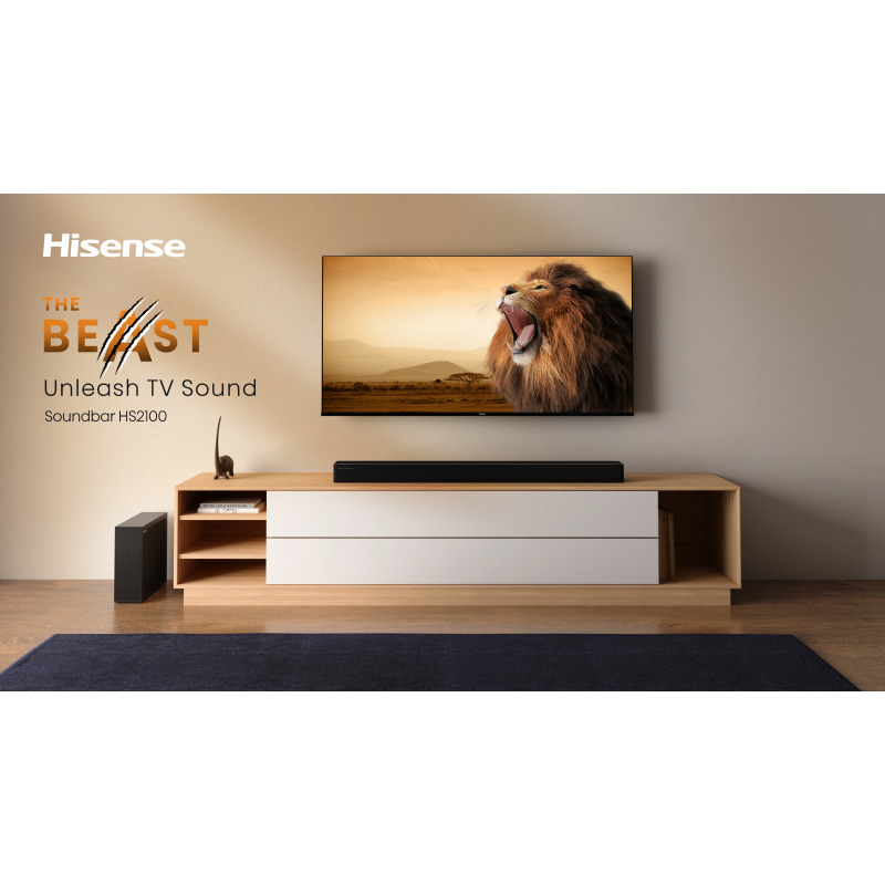 BARRA DE SONIDO HISENSE HS2100 2.1 CANALES CON SUBWOOFER, 240 WATTS, DOLBY AUDIO, HDMI ARC, OPTICO, USB, BLUETOOTH 5.3, COLOR NEGRO image 15