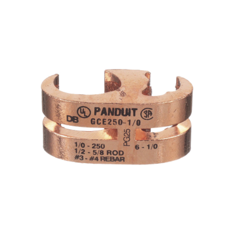 Conector de Conexión a Tierra tipo E para Conductor 1/0 AWG STR  250 KCMIL MAIN y 6 AWG SOL  1/0 AWG STR TAP