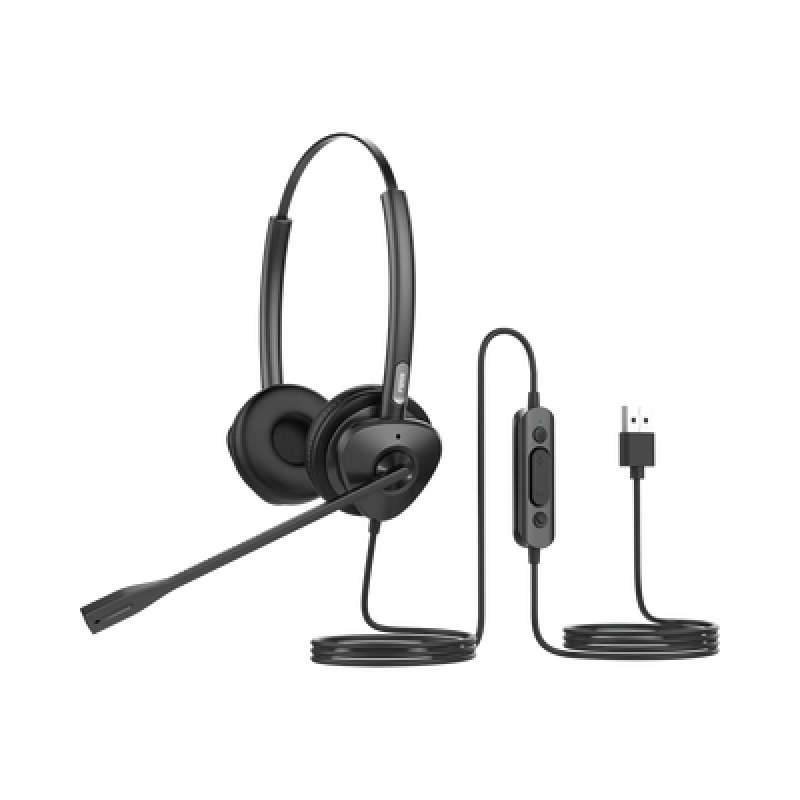 Diadema binaudal duo con tecnología antishock para teléfonos IP FANVIL USB con micrófono de cancelación de ruido larga durabilidad image 2