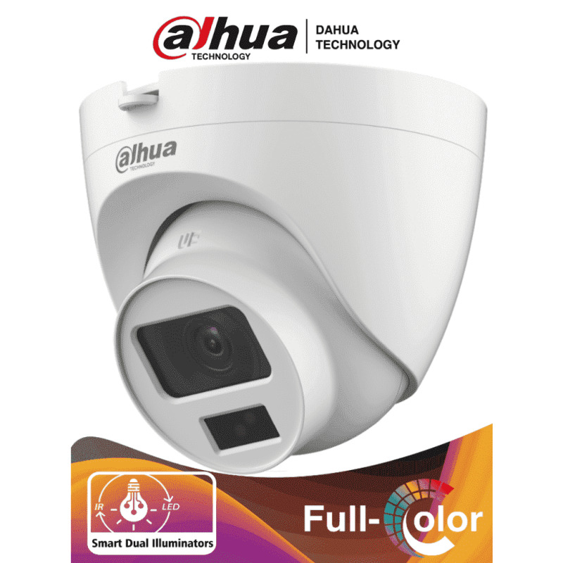 DAHUA HAC-HDW1200CLQN-IL-A - Camara Domo de 2 Megapixeles/ Iluminación Dual Inteligente + FullColor/ Lente de 2.8 mm/ 102 Grados de Apertura/ 20 Metros de IR y Luz Visible/ Microfono Integrado/ IP67/ Soporta:  CVI/CVBS/AHD/TVI/ #LoNuevo image 2
