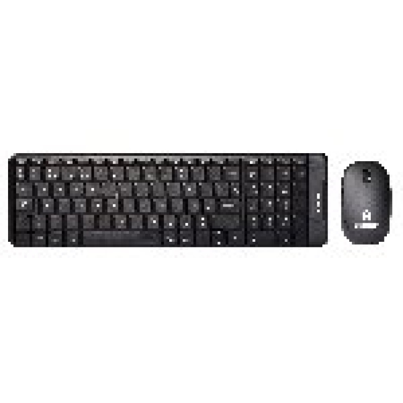 Kit Teclado y Mouse Brobotix Inalambrico Multimedia Negro