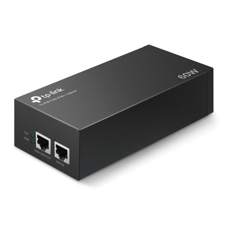 Inyector PoE 60W / Gigabit 8023 af/at/bt / 2 puerto 10/100/1000 Mbps / Plug and Play / Fuente alimientación Integrada image 2