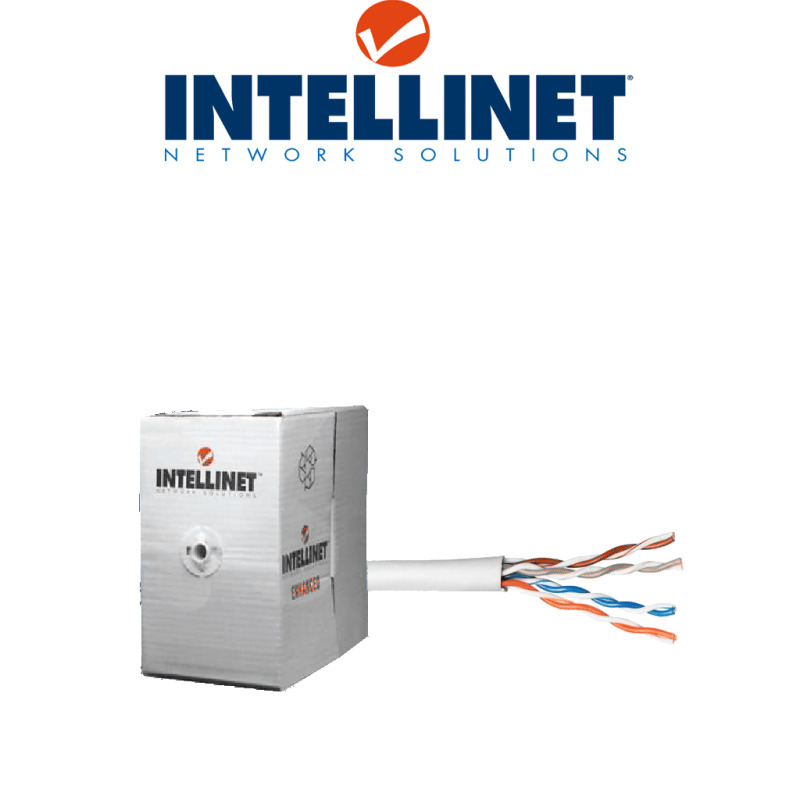 INTELLINET 704830 -  Bobina de cable UTP/ 100m CAT 5e / CCA / Calibre 26 AWG / Color gris image 3