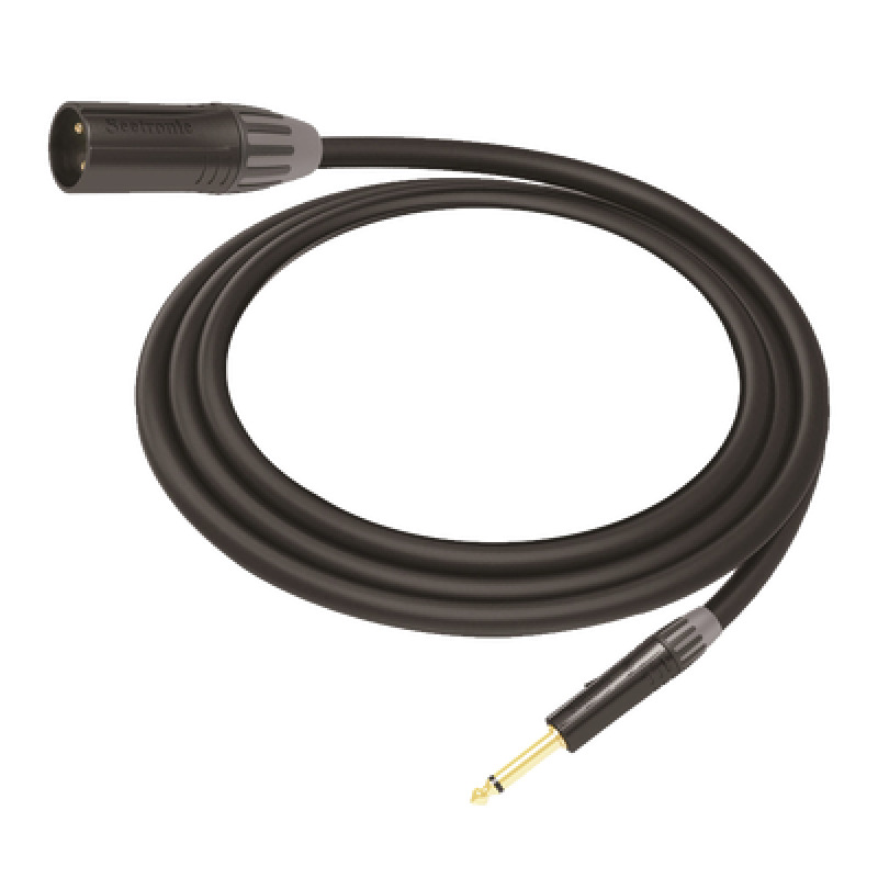 Cable de Audio | XLR 3 Polos Macho a Plug 1/4 in mono | Conector Seetronic Serie M SCMF3  MP2X | Longitud 5m