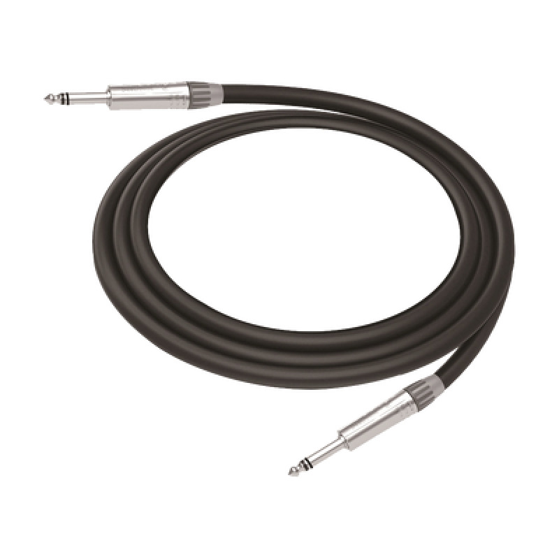 Cable de Audio | Plug 1/4 in a Plug 1/4 in Stereo | Carcasa Cromada | Conectores Seetronic | Longitud 5m