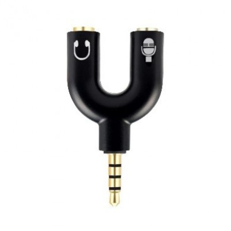 ADAPTADOR BROBOTIX STEREO Y A 3.5 DUAL HEMBRA COLOR NEGRO. image 3