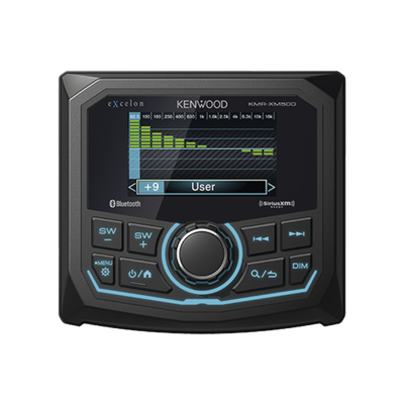 Estéreo marino sumergible IP66 con pantalla de 27 pulgadas conexión Bluetooth iluminación multicolor variable con entrada USB