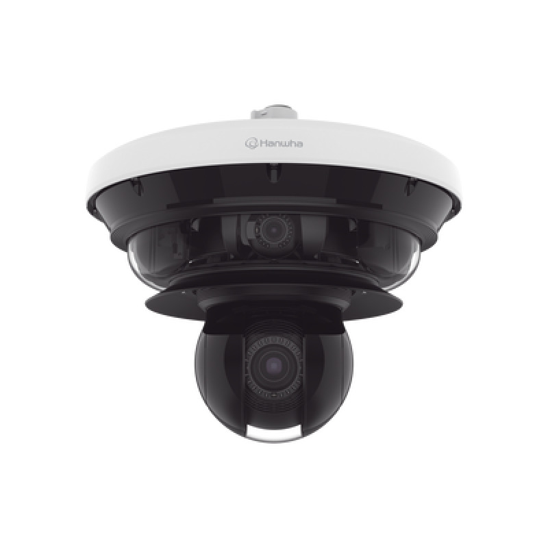 Cámara IP Multisensor 34MP 4 sensores 4K con lentes motorizados / PTZ 2 MP 40X / Hasta 2 tarjetas MicroSD de 512GB / WDR de hasta 150dB / IP66 / IK10 / autoseguimiento / Inteligencia artificial para eventos