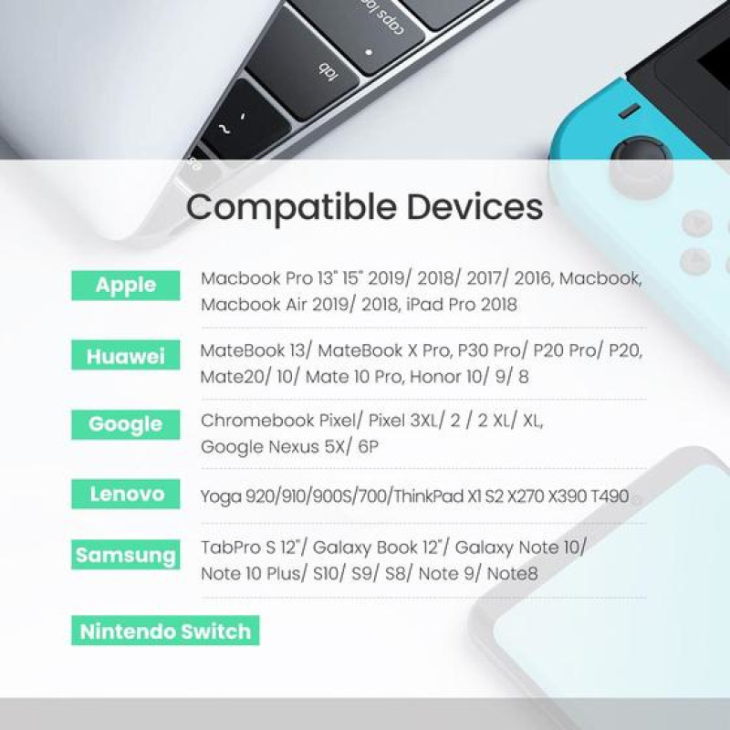 Cable USBC a USBC | 2 Metros | Carga Rápida de hasta 100W | Transferencia de datos 480 Mbps | PD30 | QC40/30/20 | FPC | AFC | Protección Integrada| Caja de Aluminio | Nylon Trenzado | Amplia Compatibilidad | Color Negro image 6