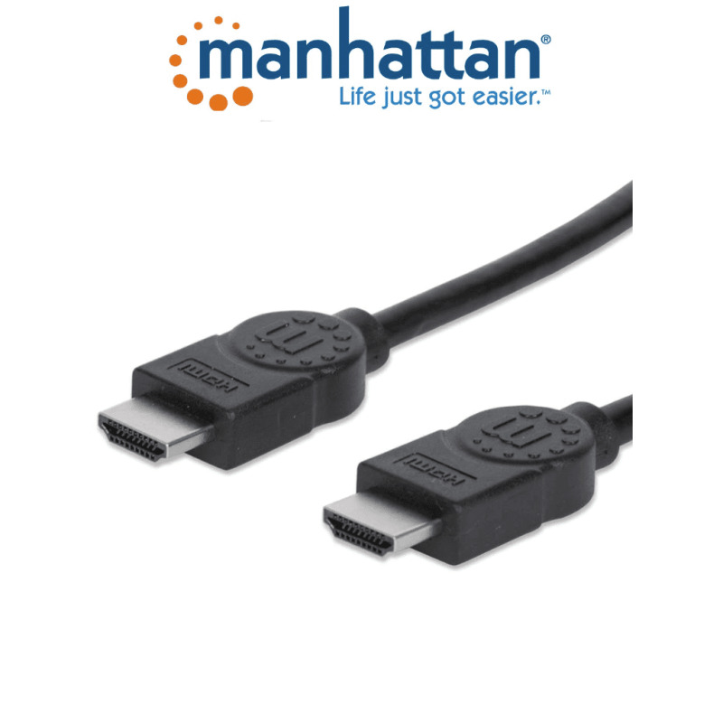 SUSTUTUIDO POR MAN1760043  Cable HDMI de alta velocidad de 5m  / Macho a macho / Blindado / Color negro / Resolución 4K@30Hz / Soporta hasta 1080p en 3D con color intenso image 3