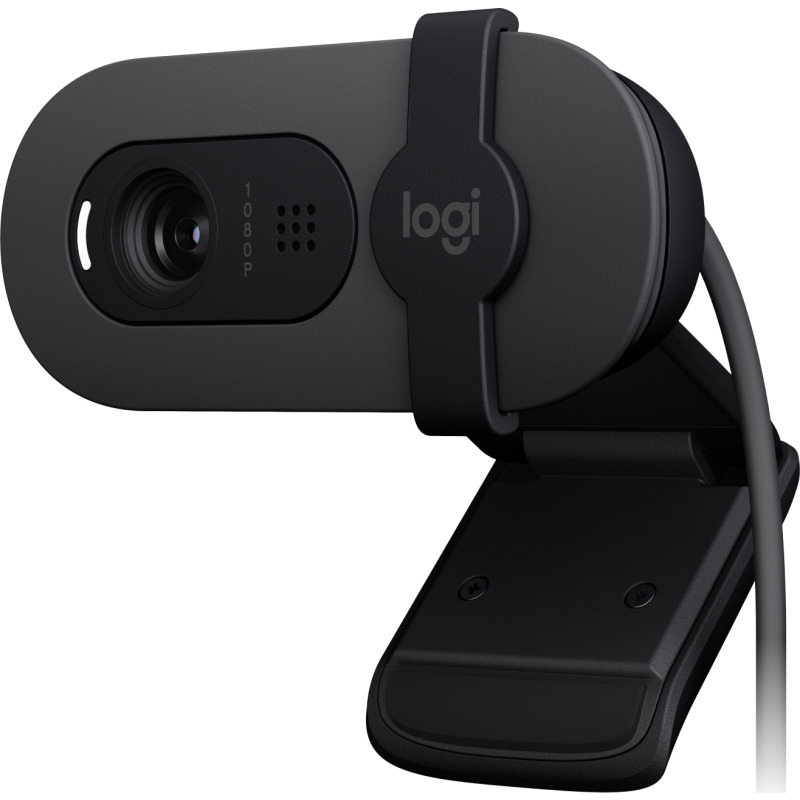 WEBCAM LOGITECH BRIO 100 GRAFIITO FHD 1080 A 30 FPS 58° RIGHTLIGHT 2, MICROFONO USB-A WIN/  MAC / CHROME