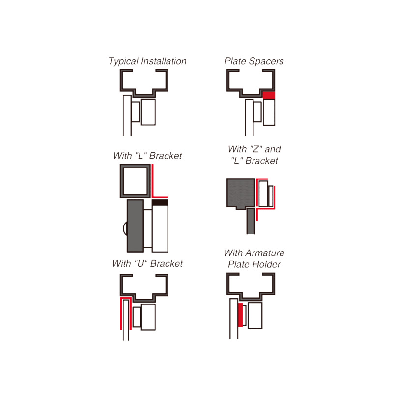 Seco-Larm E941SA600 - Electroiman de 600Lb  + Soporte en "Z" y en "L"  image 4