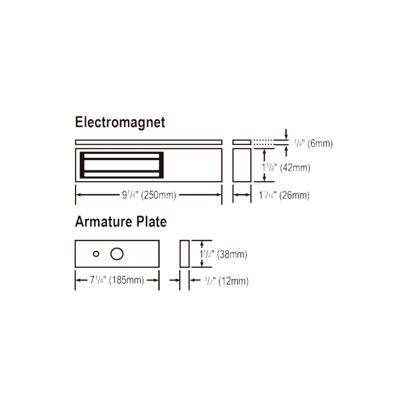 Seco-Larm E941SA600 - Electroiman de 600Lb  + Soporte en "Z" y en "L"  image 5
