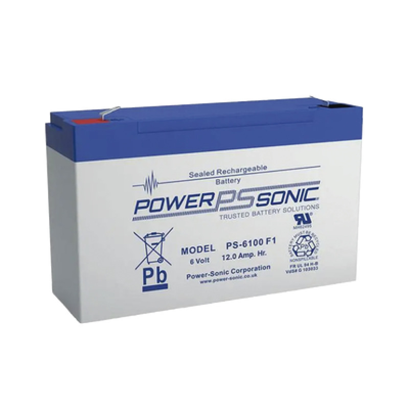 Batería 6V 12AH Para Respaldo Tecnologías AGM/VRLA 5 Años Vida Útil Terminales F1 Reconocida UL