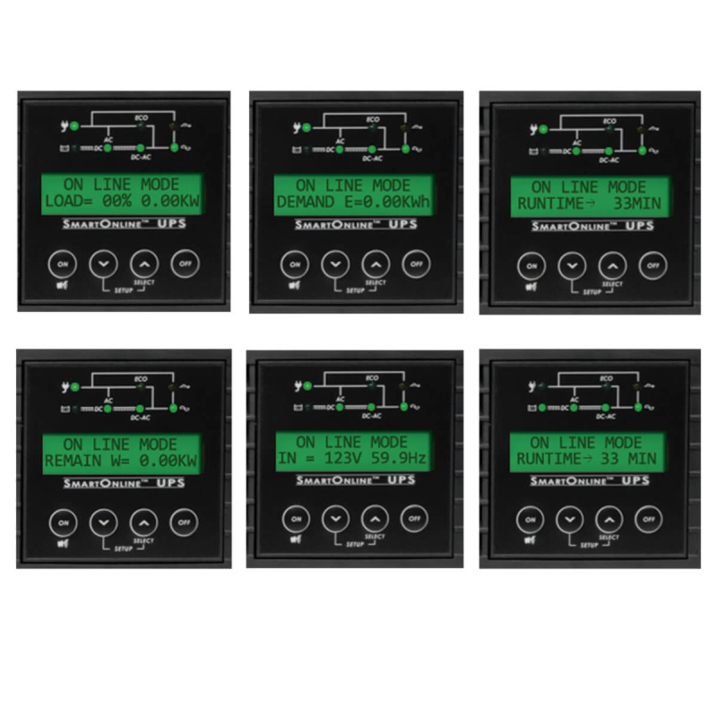 NOBREAK TRIPP LITE SU3000RTXLCD2U SERIES SMARTONLINE 3000VA 2700 W 120 V UPS DE DOBLE CONVERSIóN - 7 TOMAS DE CORRIENTE, FUNCIONAMIENTO AMPLIADO, OPCIóN DE TARJETA DE RED, LCD, USB, DB9, 2U EN RACK/T image 12