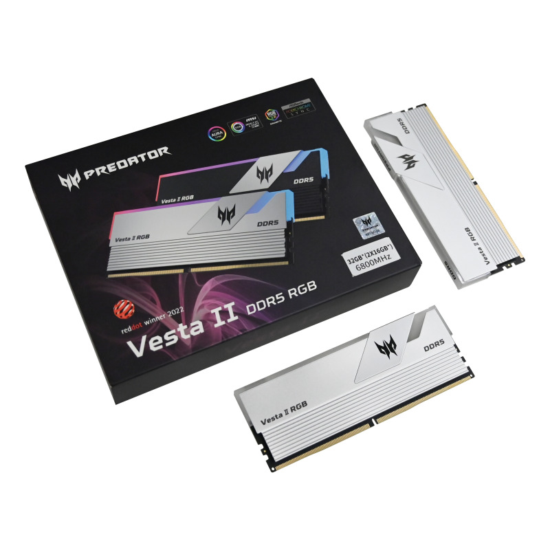 MEMORIA DIMM DDR5 PREDATOR (BL.9BWWR.379) VESTA II, RGB, 32GB (2X16GB), PLATA, 6000 MTS, CL32 image 9
