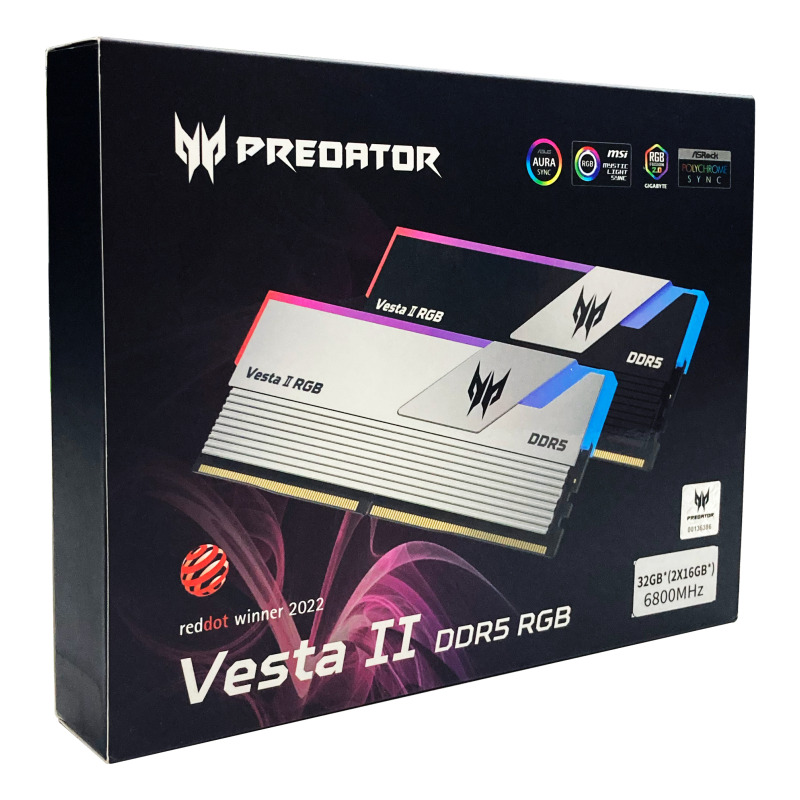 MEMORIA DIMM DDR5 PREDATOR (BL.9BWWR.379) VESTA II, RGB, 32GB (2X16GB), PLATA, 6000 MTS, CL32 image 12