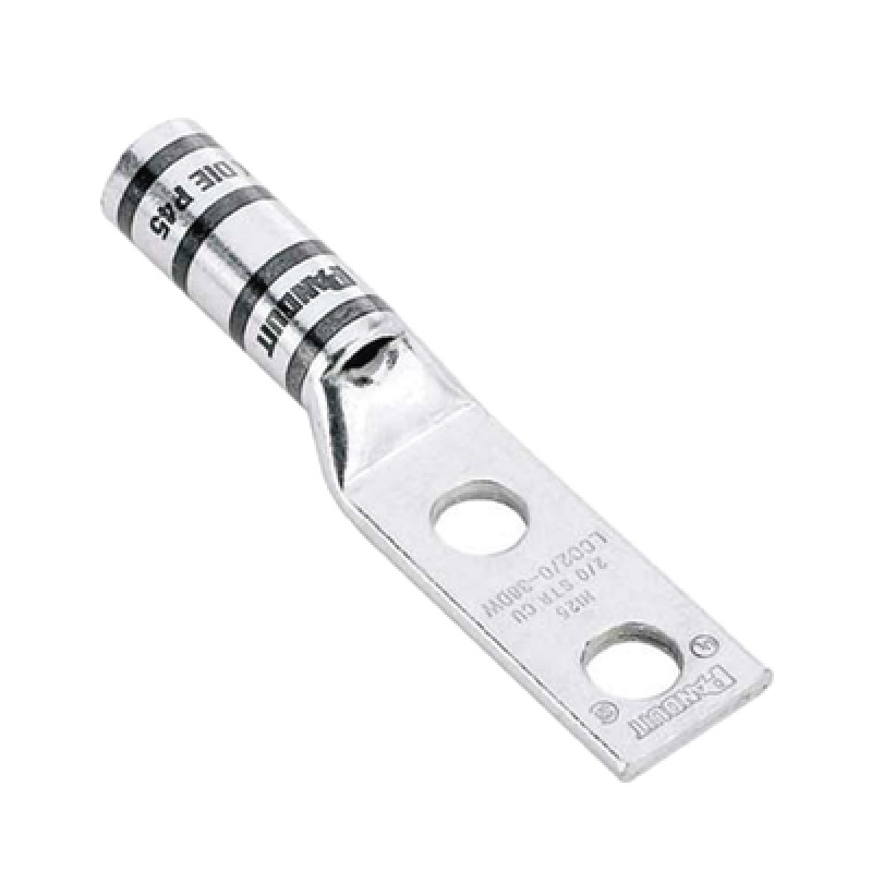 Terminal de Compresión PanLug de Barril Largo de Dos Orificios de 1/2 para Cable 6 AWG Espacio entre Orificios de 175 image 2