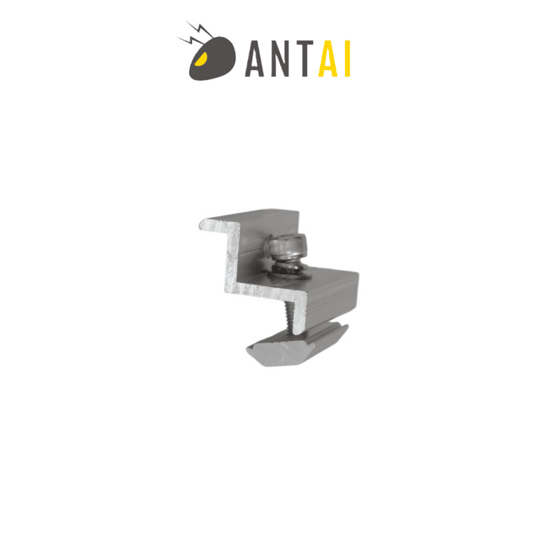 Abrazadera Final 30 a 35 mm - End Clamp 30 a 35mm -  Aluminio anodizado de alta resistencia - ANTAI SOLAR