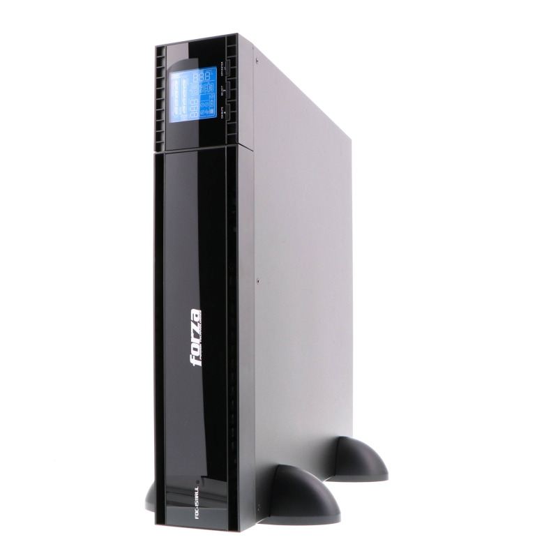 UPS DOBLE CONVERSION EN LINEA FORZA FDC-1511RUL CON CAPACIDAD DE 1500VA/1350W FP 0.9 4 SALIDAS ONDA SENOIDAL PURA TORRE 120V NEGRO