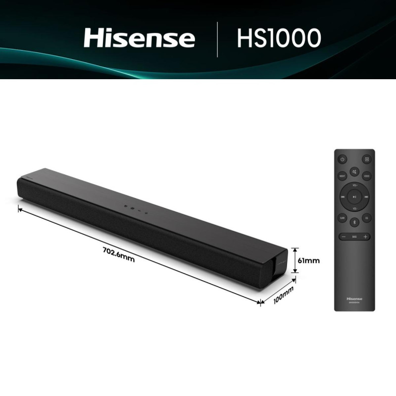Hisense HS1000 Negro 2.0 canales 120 W image 3