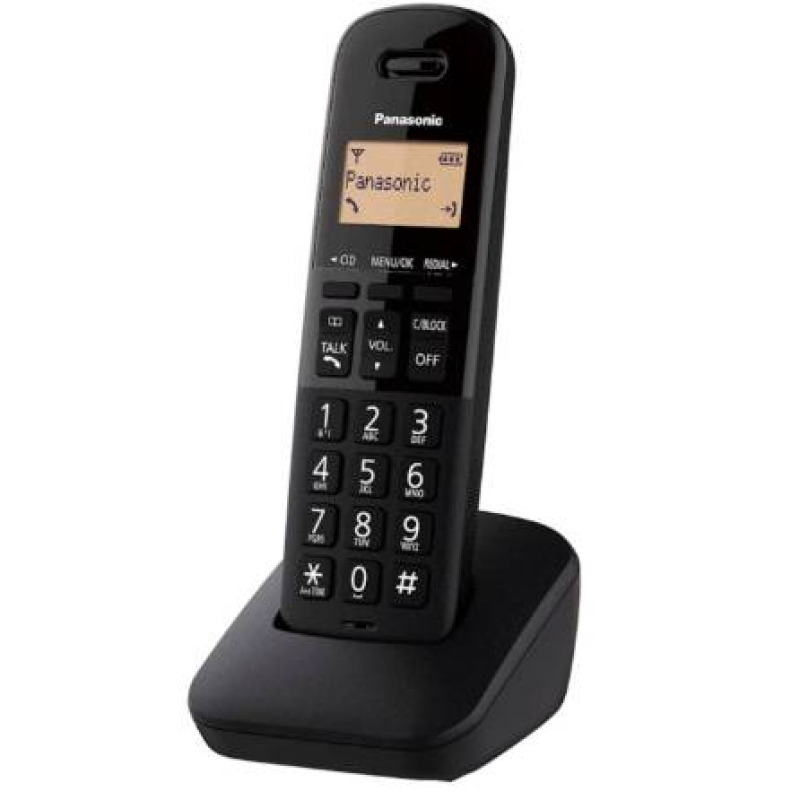 TELEFONO PANASONIC KX-TGB310MEB INALAMBRICO PANTALLA LCD COLOR AMBAR50 NUMEROS EN DIRECTORIO BLOQUE DE LLAMADAS NO DESEADAS VOLUMEN DE RECEPTOR LOCALIZADOR DE AURICULAR NEGRO image 2