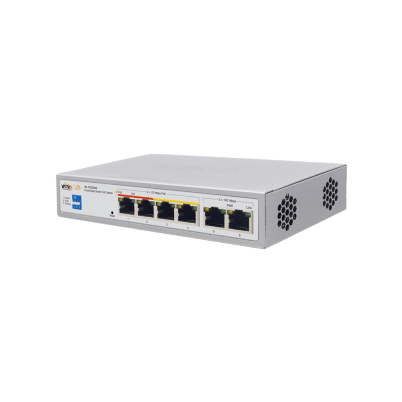 Switch PoE / Administración en la nube / Con 4 puertos 10/100 Mbsp PoE af/at / 2 Puertos Uplink 10/100 MBPS /  Presupuesto 60 W / PoE hasta 250 metros / Soporta protocolo ONVIF image 2