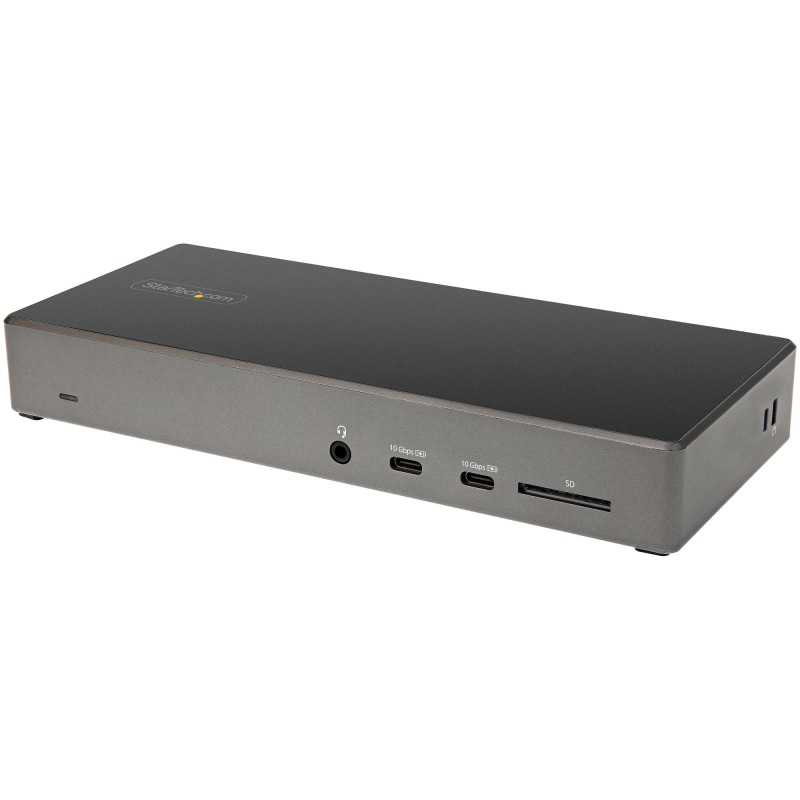 Docking Startech Station USB C - Dock USB Tipo C de 3 Monitores 4K con DP 1.4 y DSC  2x DP y 1x HDMI   PD de 100W  6x USB (2x 10Gbps) - 3 Pantallas