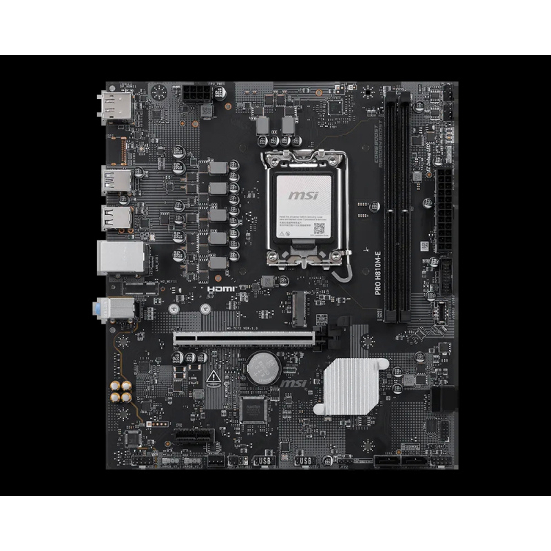Tarjeta Madre MSI PRO H810M-E socket 1851 Ultra Series 2 2xDDR5 6400Mhz 1xDP 1xHDMI image 2