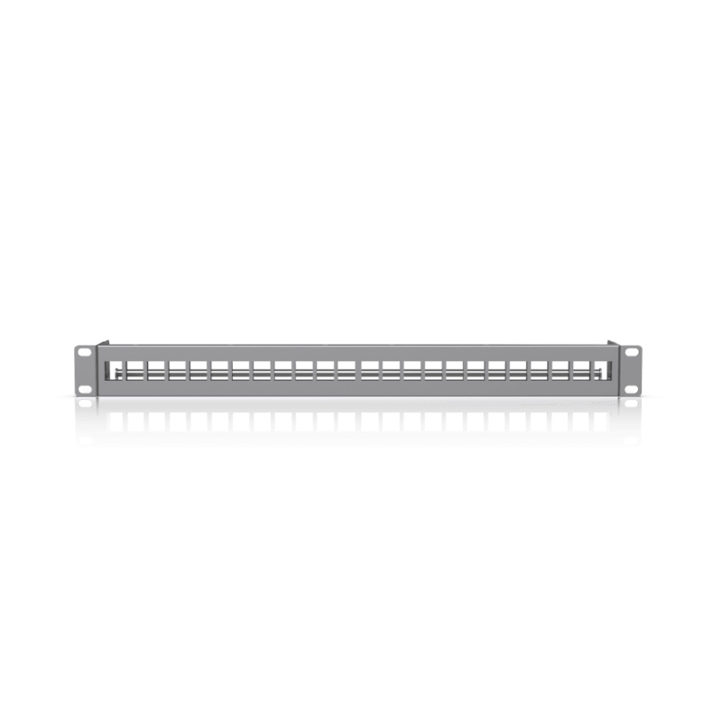 UACC Rack Patch Panel Blank 24 Puertos  Panel Patch Keystone 1U con Barra de Gestión de Cables y Estética Uniforme image 4