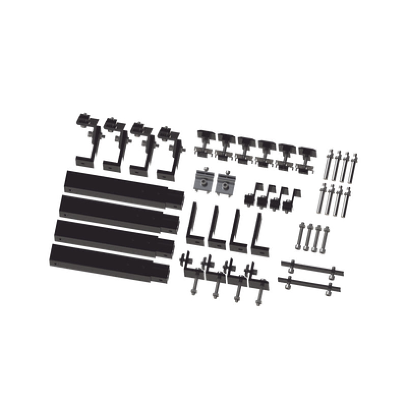 Caja de accesorios de aluminio  negro anodizado para montaje VEKTOR8BLK  arreglo 1X4 para techo