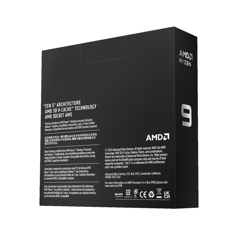 PROCESADOR AMD (100-100001978WOF) RYZEN 9 9950X3D2 S-AM5, 16 CORE, 4.3 GHZ, 200W, C/GRAFICOS, S/FAN image 3
