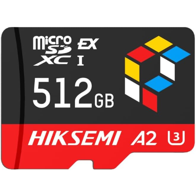 Tarjeta microSD Express 512G / 900 MB/s Lectura / 620 MB/s Escritura / PCIe Gen 3x1  NVMe / U3 A2 EX / Compatibilidad UHSI UHSII