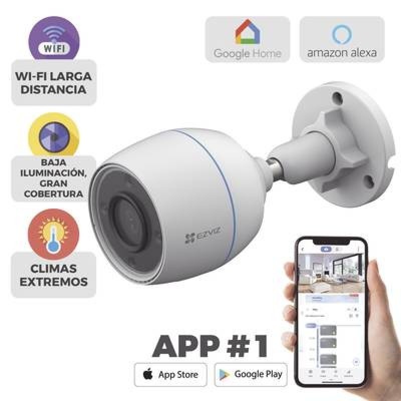 Bala WiFi / 2  Megapixel / Detección humana / Micrófono Integrado / Micro SD / Excelente Vision Nocturna / Exterior image 4