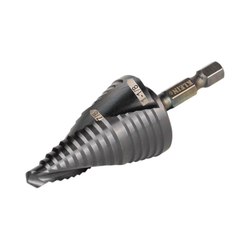 Broca Escalonada 12 en 1 de Liberación Rápida Acanaladura en Espiral produce Agujeros de 23 cm e Intermedios 10x más Durable