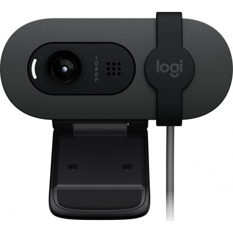 WEBCAM LOGITECH BRIO 100 GRAFIITO FHD 1080 A 30 FPS 58° RIGHTLIGHT 2, MICROFONO USB-A WIN/  MAC / CHROME