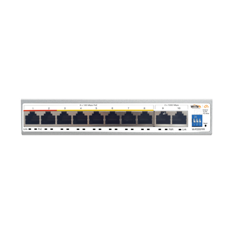 Switch PoE / Administración en la nube / Con 8 puertos 10/100 Mbsp PoE af/at / 2 Puertos Uplink 10/100/1000 Mbps /  Presupuesto 100 W / PoE hasta 250 metros / Soporta protocolo ONVIF image 3