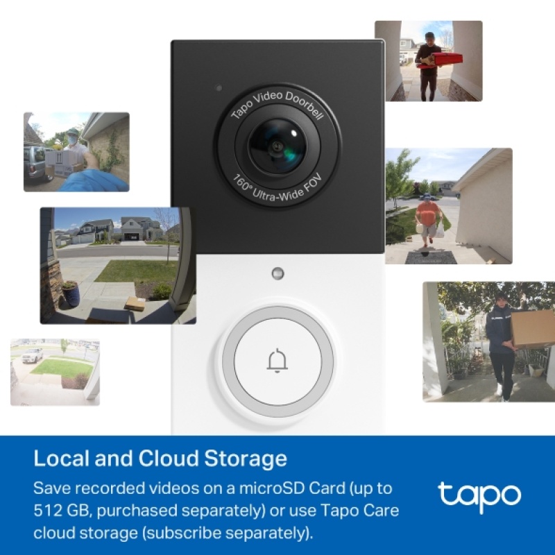 Videoportero Inalámbrico TPLink Tapo D210 / Resolución 2K 3MP 2304  1296px / Campo de Visión 160 DFOV / Batería 6400mAh Recargable / Detección IA PersonasVehículos / Visión Nocturna Color /  image 2