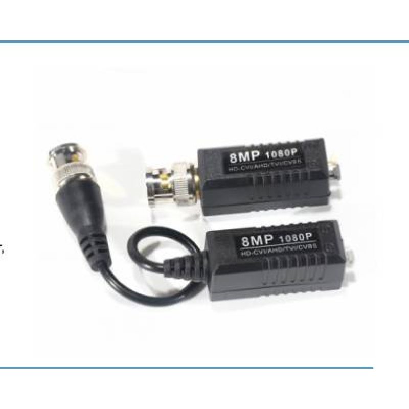 SAXXON VB-03 Par de transceptores pasivos (Video Baluns) soporta 4MP a 200m, 1080p a 250m, 720p a 300m en CVI. Compatible con HDCVI, TVI, AHD y CVBS. Incluye 2 terminales Push para fácil conexión image 2