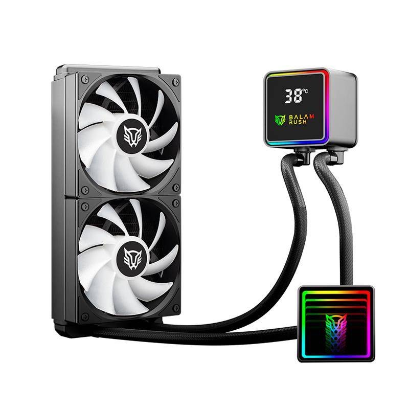 ENFRIAMIENTO LIQUIDO GAMER BALAM RUSH CRYO PRISM 240 BLACK / 2 VENTILADORES / 120MM / RODAMIENTO CERAMICO / 67.5 CFM / 1800 RPM / NEGRO / BR-944045