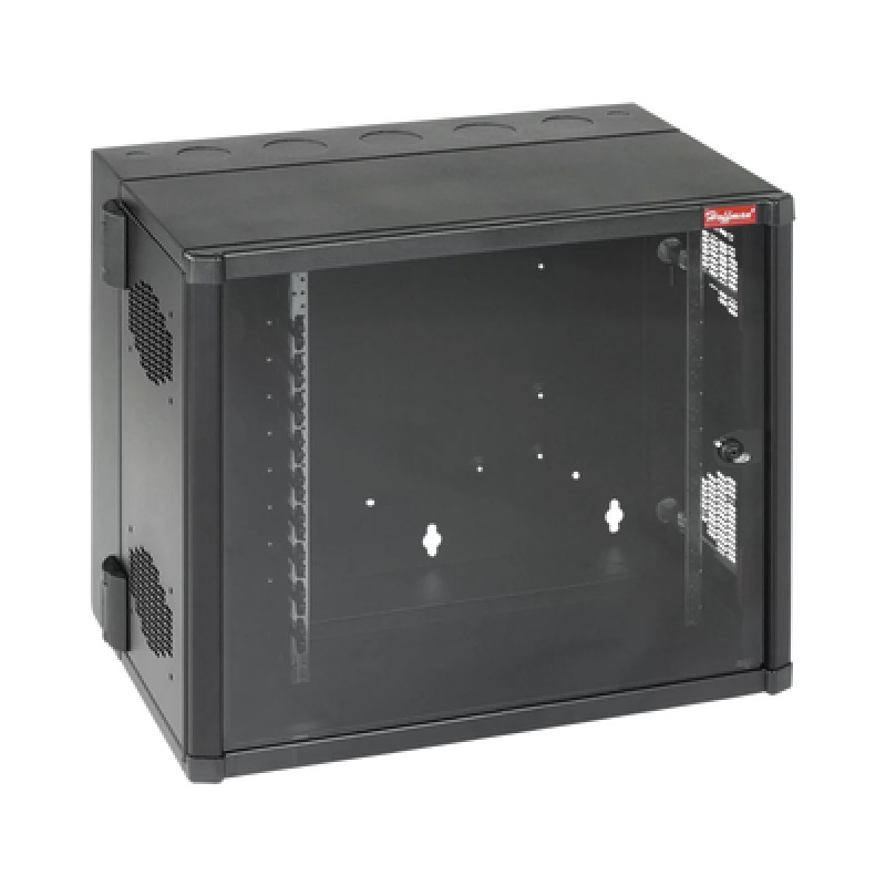 Gabinete AccessPlus de Montaje en Pared de 19in Rieles Numerados y Roscados 1032 Puerta con Ventana de Seguridad 700 mm de Ancho 637 mm de Profundidad 12 UR Color Negro image 2