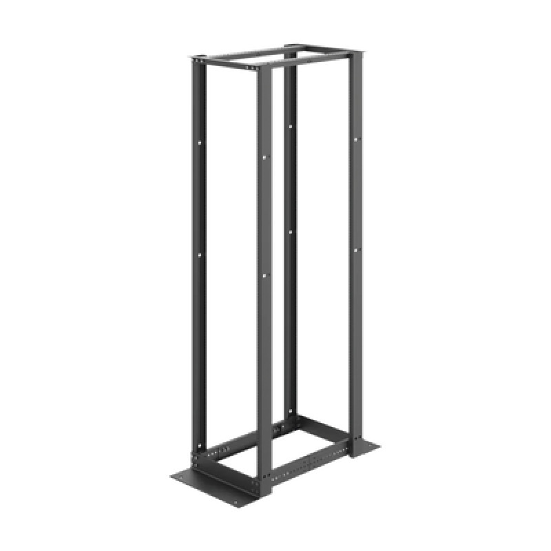 Rack de Cuatro Postes Estándar de 19 Rieles Numerados y Roscados 1224 Profundidad Ajustable de 450 a 1050 mm 45 Unidades de Rack Color Negro image 3