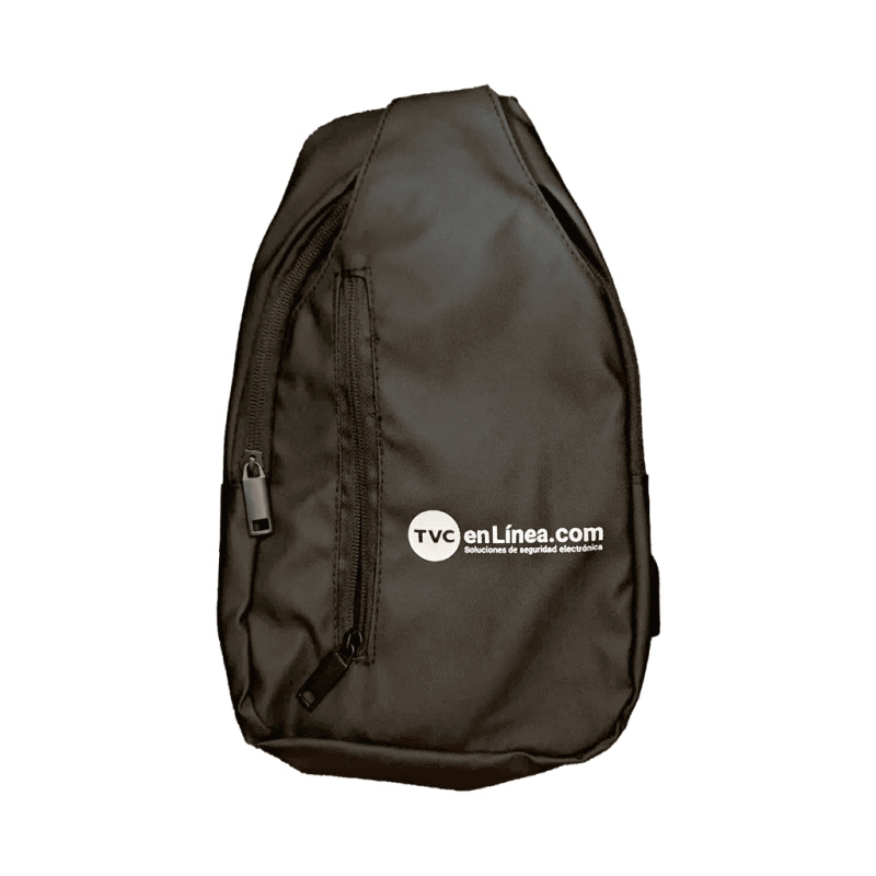 TVC MATPOP Mochila - Mochila de Viaje con Logo de TVC Fabricada con material de Curpiel suave al tacto, Equipada con un puerto USB y cable incluido, puedes conectar tu smartphone. Color Negro.