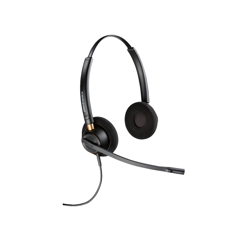 HP Poly EncorePro 520 con auriculares biaurales TAA Quick Disconnect