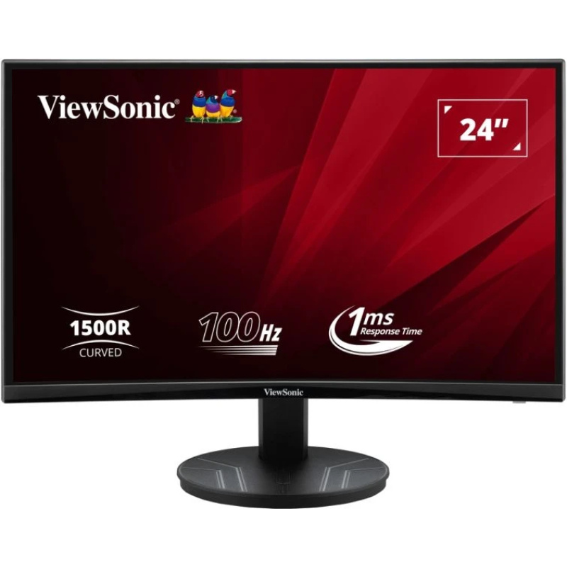 MONITOR LED VIEWSONIC CURVO 24 PULGADAS / FULL HD 1920X1080P / HDMI / DISPLAY PORT/ PANEL MVA/ CURVO 1500R / 100 HZ / 1 MS /BOCINAS INTEGRADAS/ 3 AÑOS DE GARANTIA