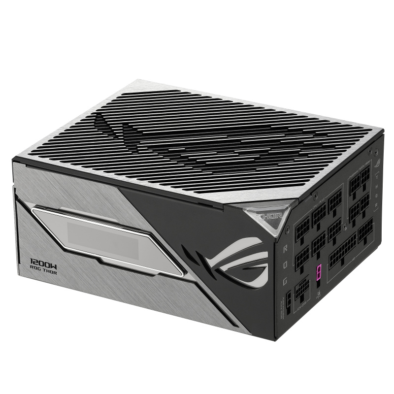 FUENTE DE PODER ASUS (ROG-THOR-1200P3-GAMING) 1200W, 80 PLUS PLATINO, ARGB, PANTALLA OLED